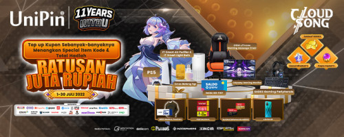 #11yearswithU – Promo Anniversary Berhadiah Ratusan Juta Rupiah Menantimu! Top up Ticket di UniPin Sekarang Juga!